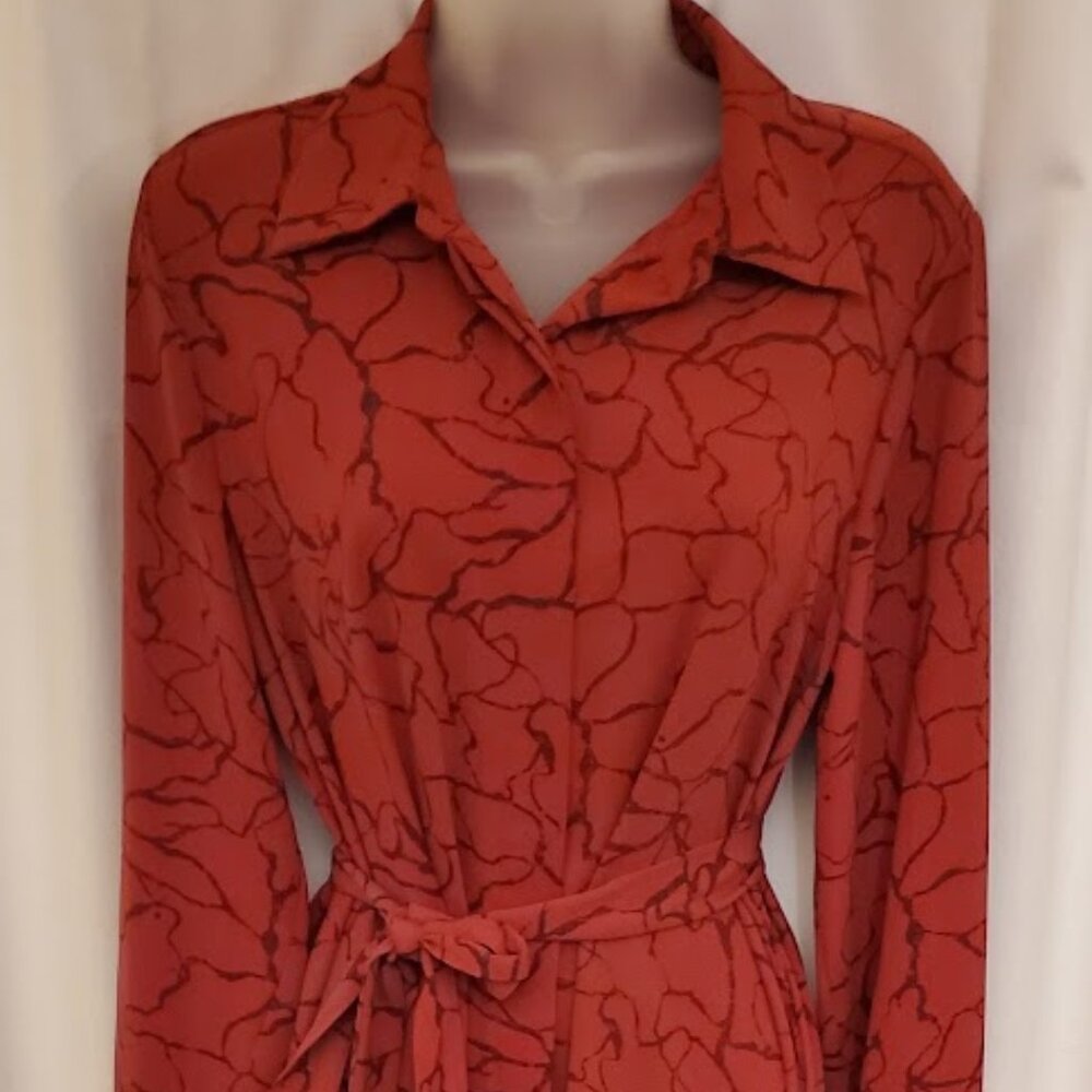 Prologue Women's Long Sleeve Dress ~Red, Black ~Size M, NWT